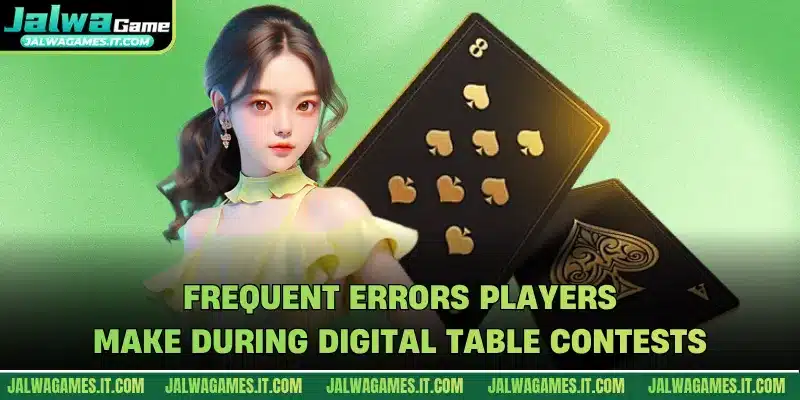Frequent errors players make during digital table contests